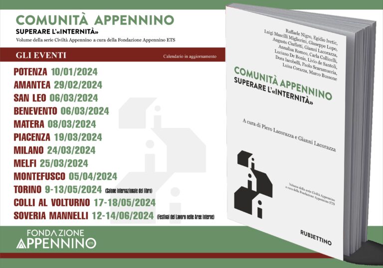 “Comunità Appennino”, il calendario delle presentazioni