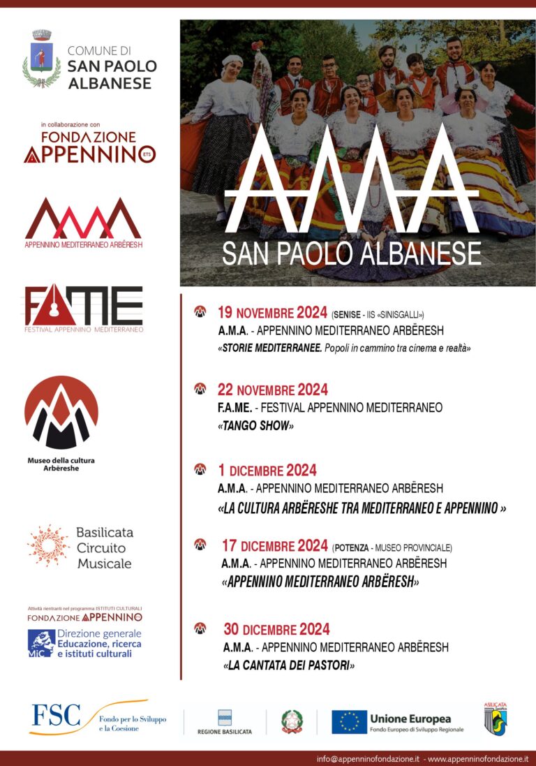 A.M.A. SAN PAOLO ALBANESE. Le iniziative del comune arbëresh