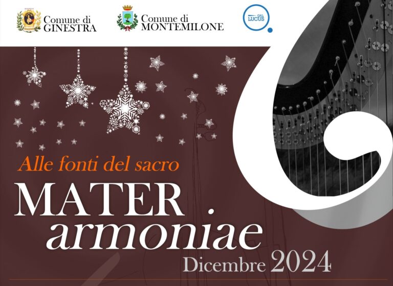 Al via il programma “Mater Armoniae” a Ginestra e Montemilone