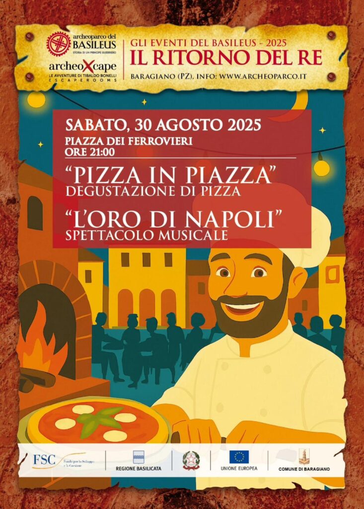 Locandina dell'evento Pizza in Piazza e L’Oro di Napoli a Baragiano