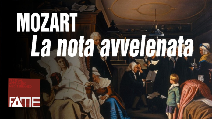 la nota avvelenata sant'angelo le fratte Locandina del concerto teatrale “Mozart. La nota avvelenata” con Nicole Millo e il Quartetto d’Archi Cimarosa, evento del Festival Appennino Mediterraneo a Sant’Angelo le Fratte.