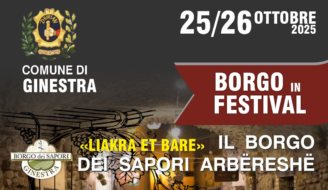 "Liakra et Bare": Ginestra celebra la cultura Arbëreshë con il BORGO IN FESTIVAL 2025